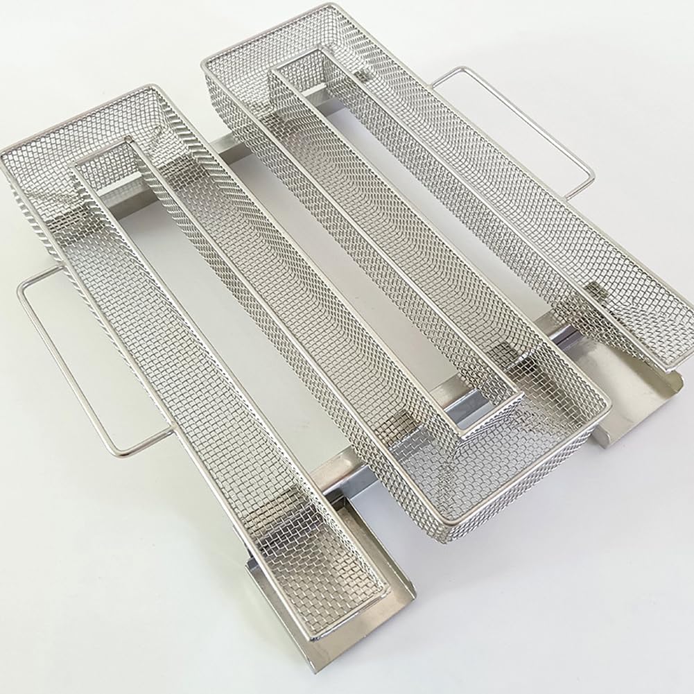 1 Piece Cold Smoke Generator Stainless Steel Pellet Smoker Tray Rectangle Pellet Smoker Box Pellet Maze Smoker Tray Barbecue Smoker Tray Grill Cooking Tools, Silver 1 Piece Cold Smoke Generator Stainless Steel Pellet Smoker Tray Rectangle Pellet Smoker Box Pellet Maze Smoker Tray Barbecue Smoker Tray Grill Cooking Tools, Silver