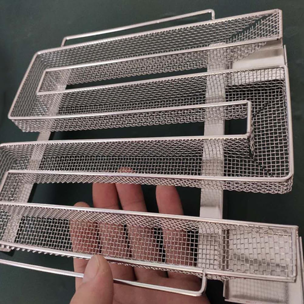 1 Piece Cold Smoke Generator Stainless Steel Pellet Smoker Tray Rectangle Pellet Smoker Box Pellet Maze Smoker Tray Barbecue Smoker Tray Grill Cooking Tools, Silver 1 Piece Cold Smoke Generator Stainless Steel Pellet Smoker Tray Rectangle Pellet Smoker Box Pellet Maze Smoker Tray Barbecue Smoker Tray Grill Cooking Tools, Silver