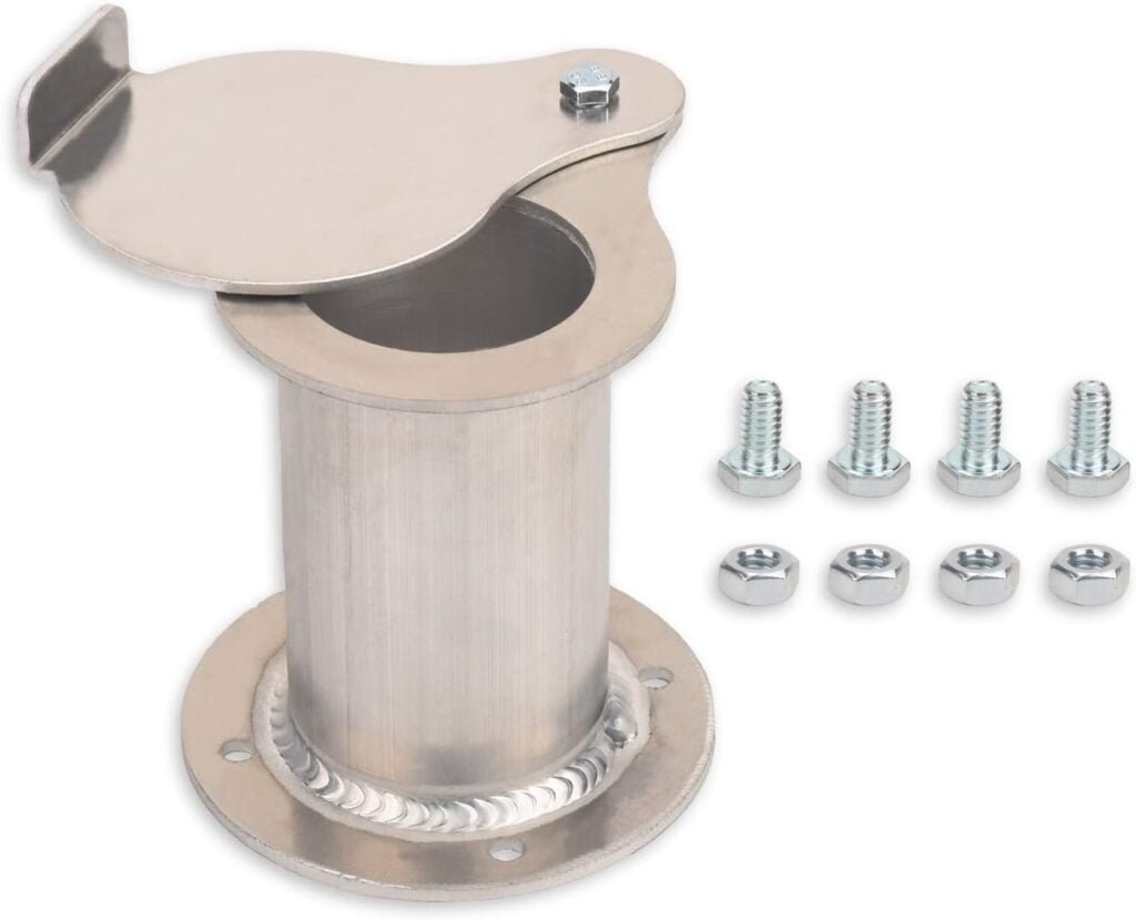 2 Teardrop Flanged Vent for UDS Ugly Drum Smoker Lid Exhaust, BBQ smoker Vent Smoke Stack Damper - With Screws (aluminium)