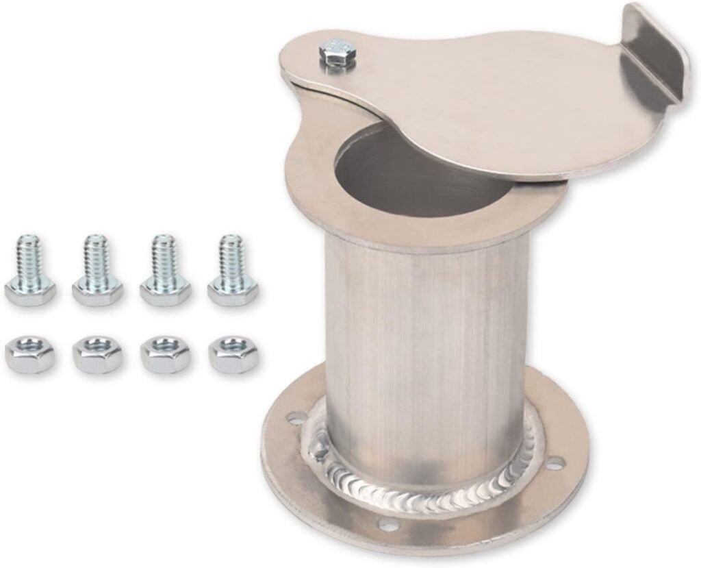2 Teardrop Flanged Vent for UDS Ugly Drum Smoker Lid Exhaust, BBQ smoker Vent Smoke Stack Damper - With Screws (aluminium)