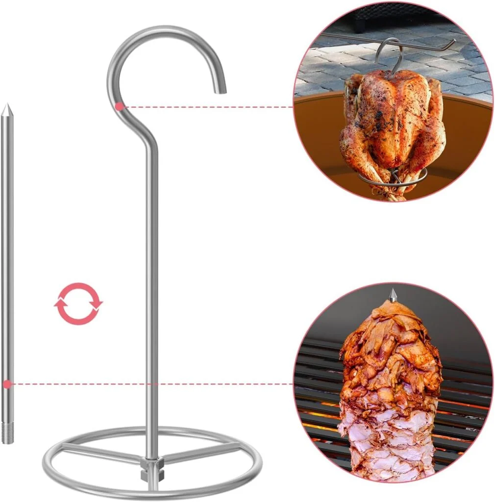 BMMXBI 3 Pack BBQ Grilling Hangers Set for Barrel Smoker, for Pit Barrel Corn/Sausage/Hot Dog/Vegetables Cooker Smoker Accessories, Multifunctional Smoker Hanger Basket BMMXBI 3 Pack BBQ Grilling Hangers Set for Barrel Smoker, for Pit Barrel Corn/Sausage/Hot Dog/Vegetables Cooker Smoker Accessories, Multifunctional Smoker Hanger Basket