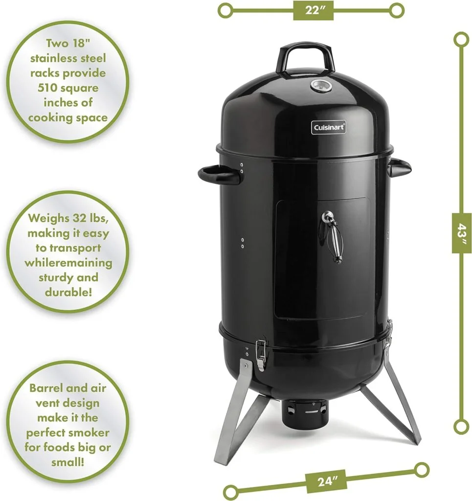 Cuisinart COS-116 Vertical Charcoal Smoker, Black Cuisinart COS-116 Vertical Charcoal Smoker, Black