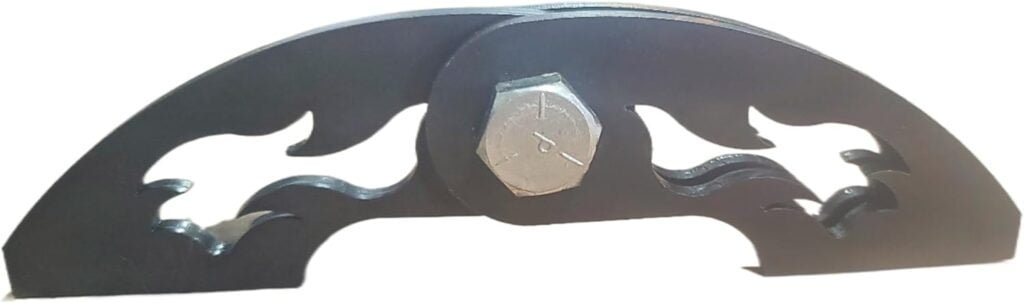 Heavy Duty Weld On Barrel Hinges for DIY BBQ Smoker and Pit - Metal Box Hinges, Weldable Smoker Hinges, and Weld On BBQ Hinges 3 pieces set with bolt and lock nut , flame design laser cut