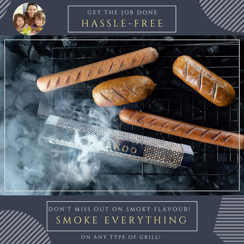 Pellet Smoker - BBQ Hexagonal Smoking Tube + Brush + Hook + Free EBook + Digital User Guide - 5 Hours of Billowing Smoke - For Electric, Gas, Charcoal Grills or Smokers Pellet Smoker - BBQ Hexagonal Smoking Tube + Brush + Hook + Free EBook + Digital User Guide - 5 Hours of Billowing Smoke - For Electric, Gas, Charcoal Grills or Smokers