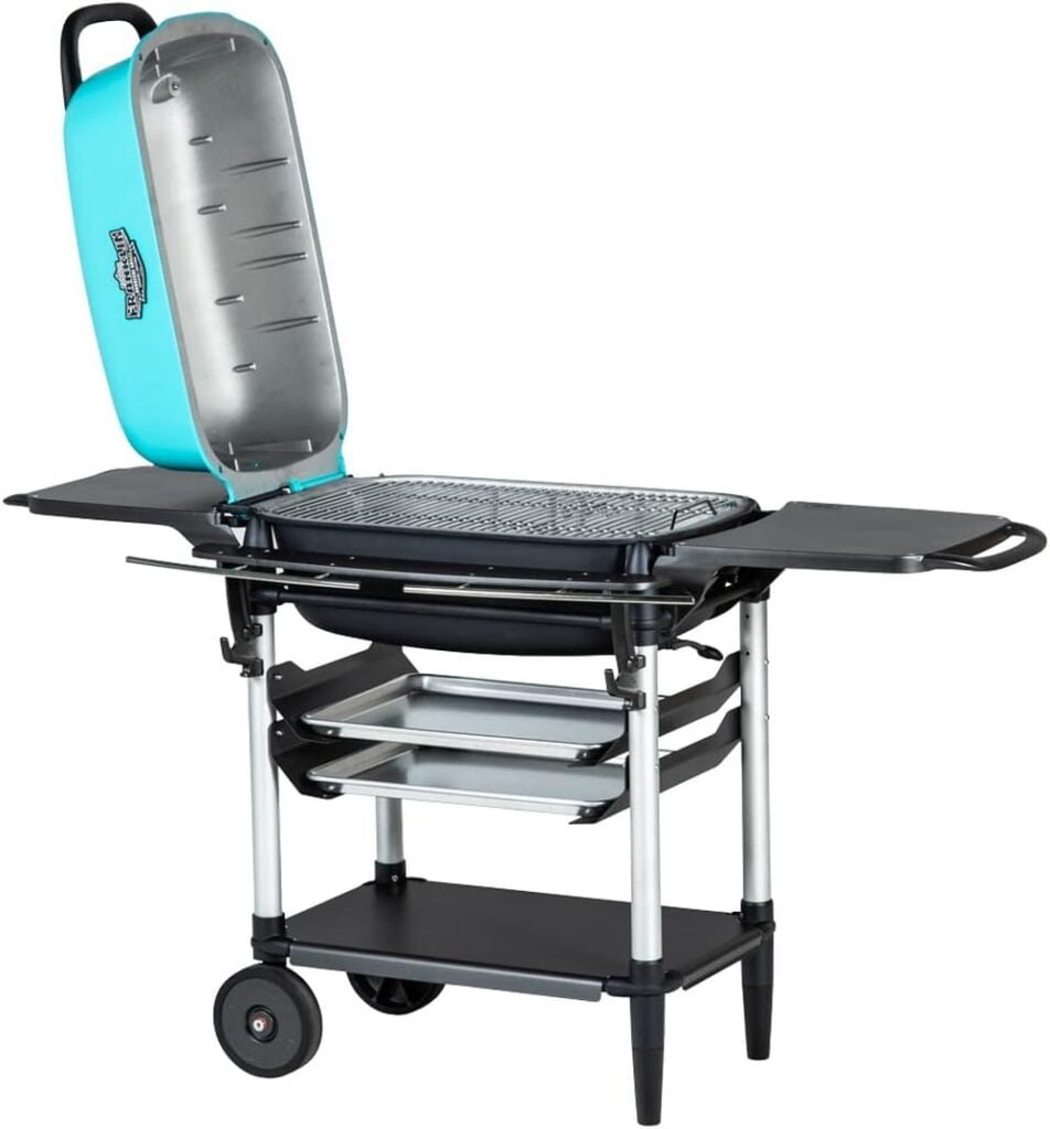 PK Grills Bbq Grill and Smoker Charcoal Grill Portable for Outdoor Barbeque Grilling Camping, Backyard, Patio, Cast Aluminium Grills, Coal, ​​New Original PK Aaron Franklin Addition