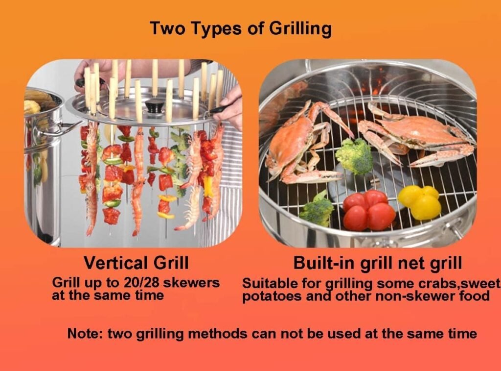 Portable Vertical Charcoal Smoker Grill Barrel Grill Outdoor Indoor Camping Smokeless Charcoal Barbecue Grill BBQ,L Portable Vertical Charcoal Smoker Grill Barrel Grill Outdoor Indoor Camping Smokeless Charcoal Barbecue Grill BBQ,L