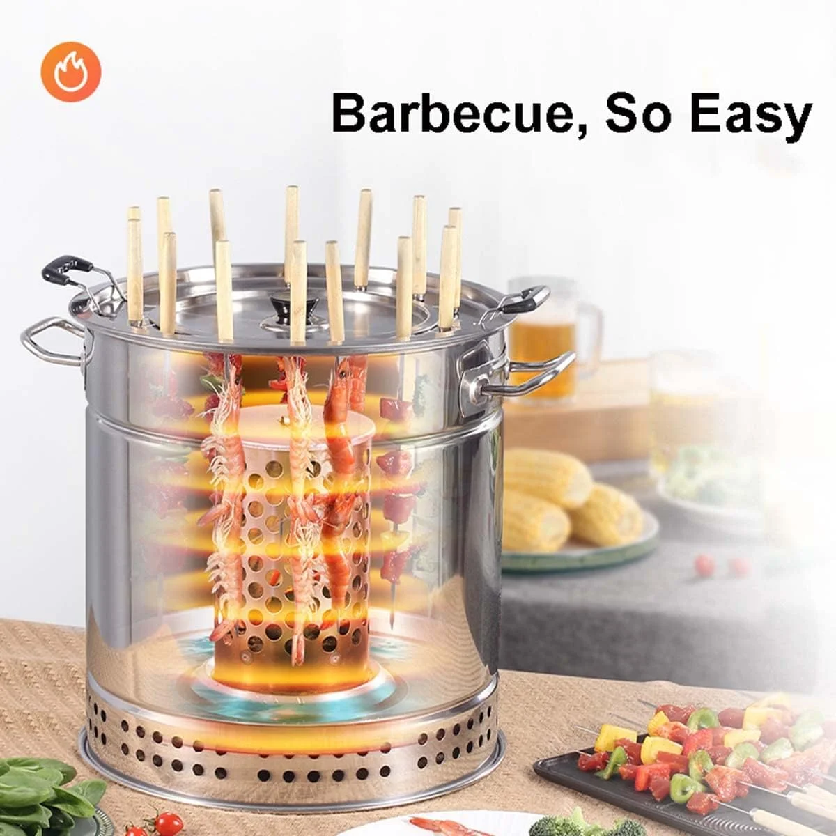 Portable Vertical Charcoal Smoker Grill Review