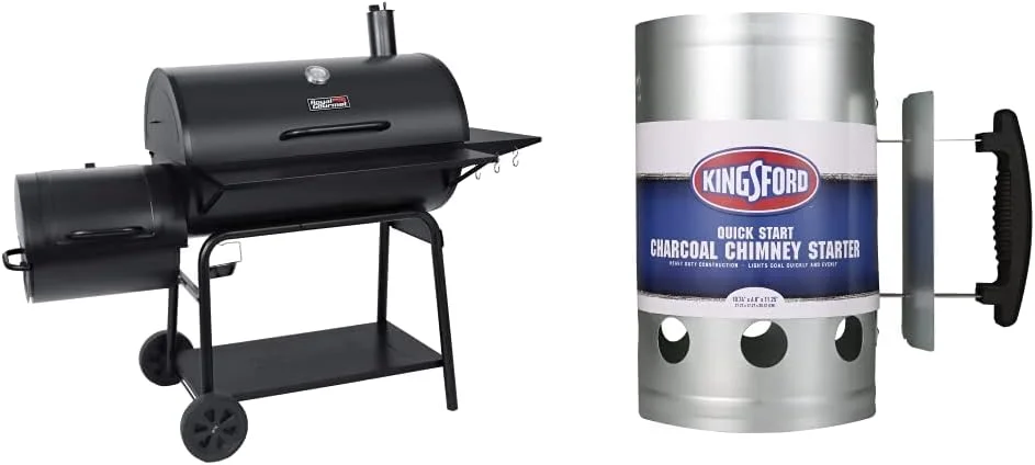 Royal Gourmet CC2036F Charcoal Grill with Offset Smoker Burch BBQ Barrel Grill and Smoker Combo, 1200 Square Inches for Large Event Gathering Patio and Backyard Cooking, Black Royal Gourmet CC2036F Charcoal Grill with Offset Smoker Burch BBQ Barrel Grill and Smoker Combo, 1200 Square Inches for Large Event Gathering Patio and Backyard Cooking, Black