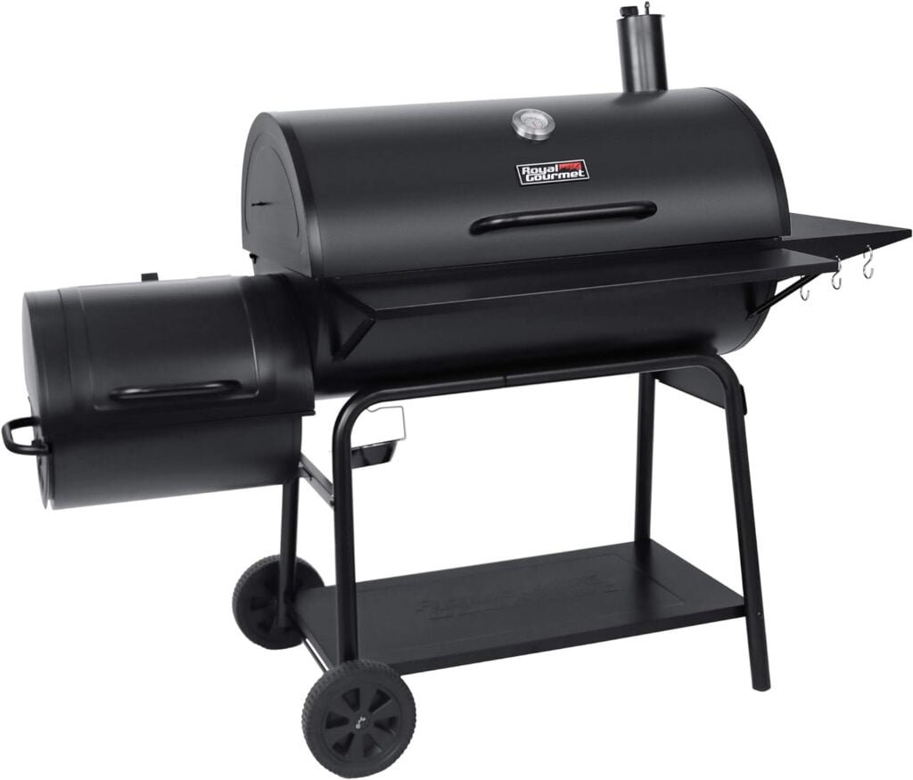 Royal Gourmet CC2036F Charcoal Grill with Offset Smoker Burch BBQ Barrel Grill and Smoker Combo, 1200 Square Inches for Large Event Gathering Patio and Backyard Cooking, Black Royal Gourmet CC2036F Charcoal Grill with Offset Smoker Burch BBQ Barrel Grill and Smoker Combo, 1200 Square Inches for Large Event Gathering Patio and Backyard Cooking, Black