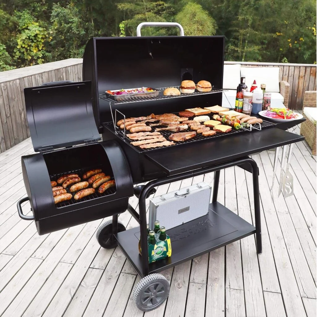 Royal Gourmet CC2036F Charcoal Grill with Offset Smoker Burch BBQ Barrel Grill and Smoker Combo, 1200 Square Inches for Large Event Gathering Patio and Backyard Cooking, Black Royal Gourmet CC2036F Charcoal Grill with Offset Smoker Burch BBQ Barrel Grill and Smoker Combo, 1200 Square Inches for Large Event Gathering Patio and Backyard Cooking, Black