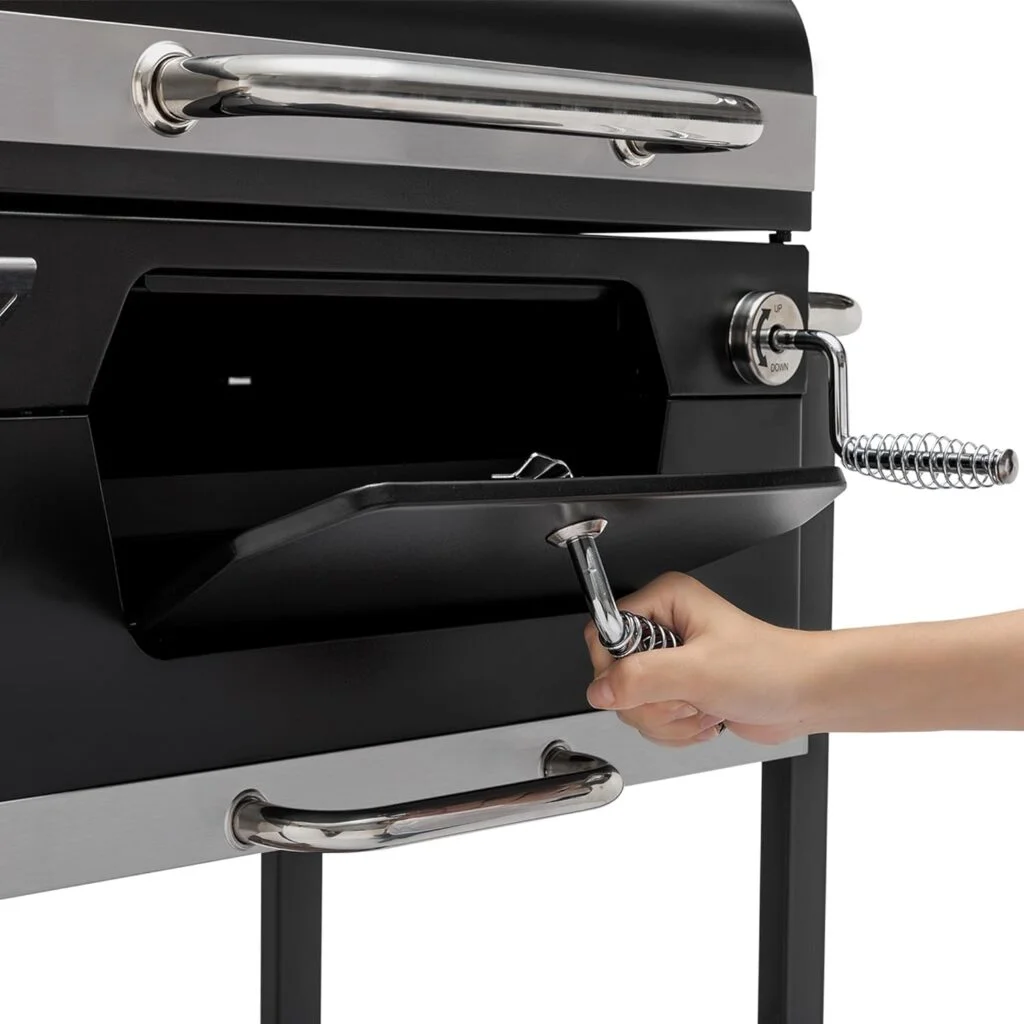 Royal Gourmet CD1824M 24-Inch Charcoal Grill, BBQ Smoker with Handle and Folding Table, Perfect for Outdoor Patio, Garden and Backyard Grilling, Black, Medium Royal Gourmet CD1824M 24-Inch Charcoal Grill, BBQ Smoker with Handle and Folding Table, Perfect for Outdoor Patio, Garden and Backyard Grilling, Black, Medium