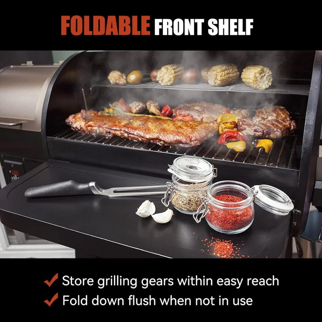 Z GRILLS Wood Pellet Smoker Grill, 8 in 1 BBQ Grill with Auto Temperature Control, 697 sq in Cooking Area for Backyard, Patio and Outdoor Cooking, 7002E, Sliver
