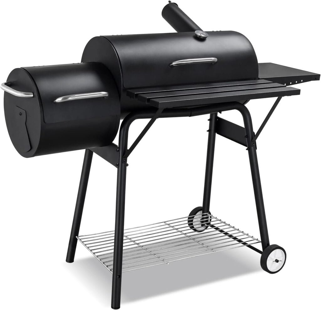 Charcoal Grills Outdoor Charcoal Barbecue Grill Offset Smoker, Camping Barbecue Grill for Outdoor Backyard BBQ Parties and Picnics Black Large Charcoal Grills Outdoor Charcoal Barbecue Grill Offset Smoker, Camping Barbecue Grill for Outdoor Backyard BBQ Parties and Picnics Black Large