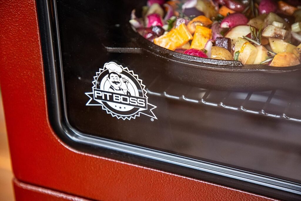 Pit Boss Grills PBV3G1 Vertical Smoker, Red Hammertone 684 sq inches (pack of 1)