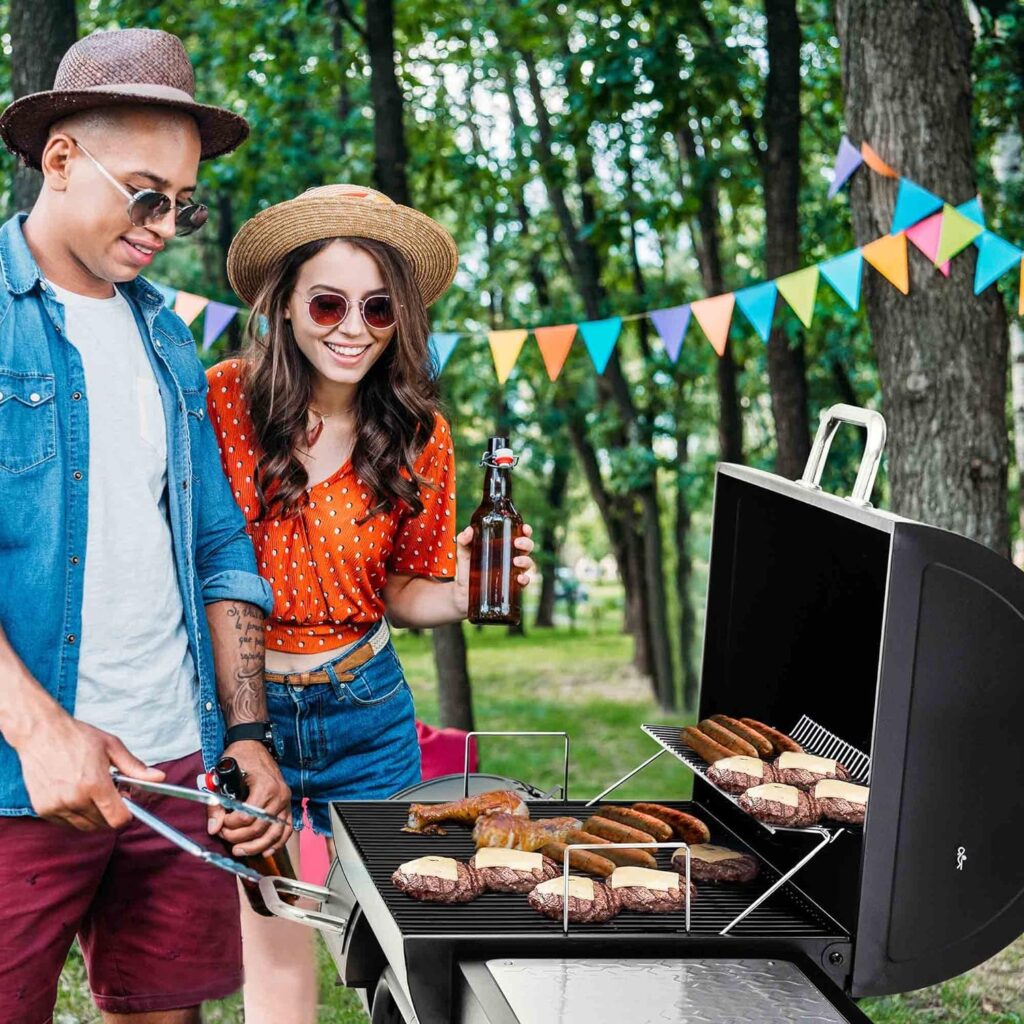 Royal Gourmet CC1830M 30-Inch Barrel Charcoal Grill with Offset Smoker, 811 Square Inches, Outdoor Backyard, Patio and Parties, Black, Large Royal Gourmet CC1830M 30-Inch Barrel Charcoal Grill with Offset Smoker, 811 Square Inches, Outdoor Backyard, Patio and Parties, Black, Large