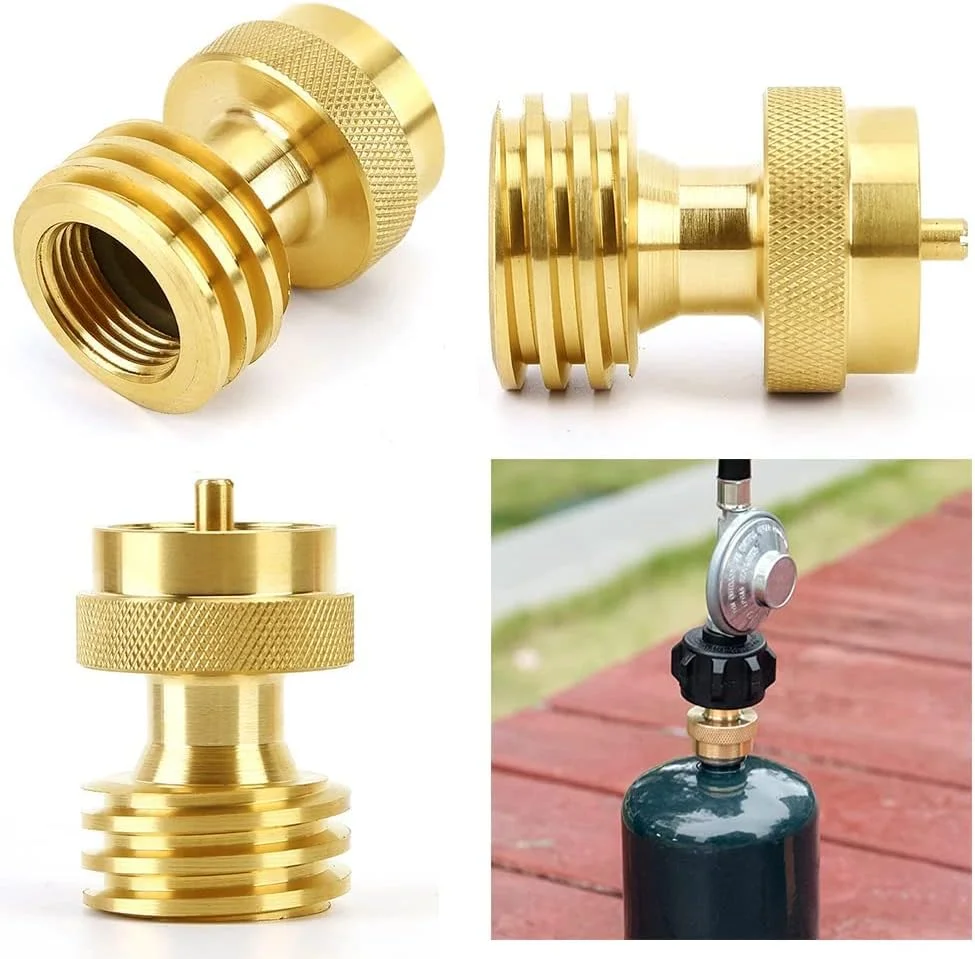 Steak Saver Adapter Propane Adapter 1lb to 20lb, 1lb Propane Adapter for Disposable Throwaway Cylinder Converter Universal Small 1 Pound Propane Tank BBQ Grill Propane Tree