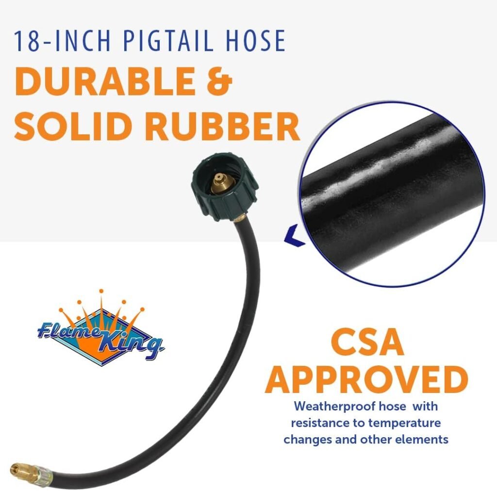 Flame King E12INPT-X2 2-Pack 12-inch Pigtail Hose Connectors for RV, Van Or Trailer Propane Tank 2-Stage Auto Changeover Regulators, 12 inches (2-pk), Black/Green Flame King E12INPT-X2 2-Pack 12-inch Pigtail Hose Connectors for RV, Van Or Trailer Propane Tank 2-Stage Auto Changeover Regulators, 12 inches (2-pk), Black/Green