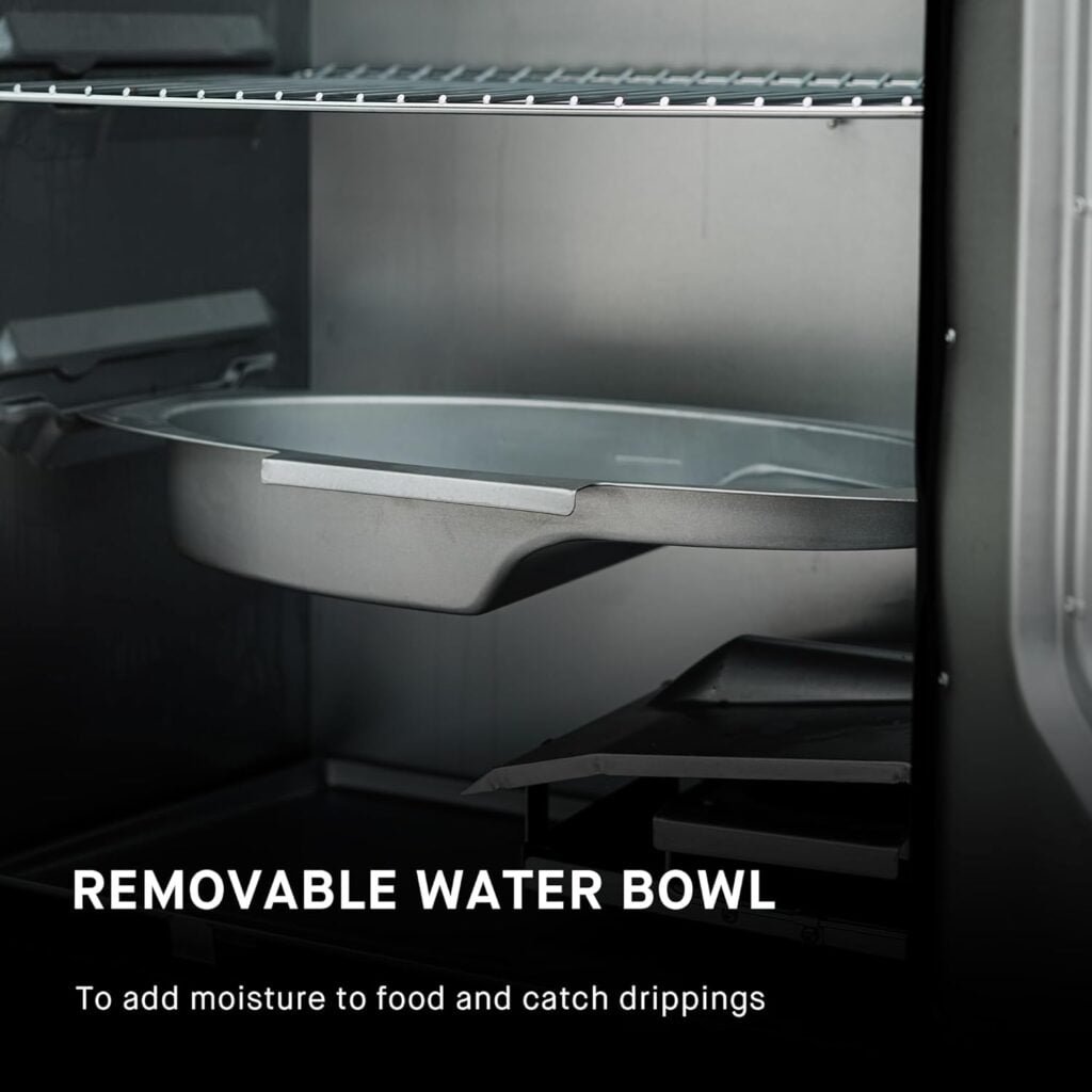 Masterbuilt® 30-inch Digital Electric Vertical BBQ Smoker with 710 Square Cooking Square Inches, Leg Kit, Side Wood Chip Loader, Digital Control Board in Black, Model MB20070421