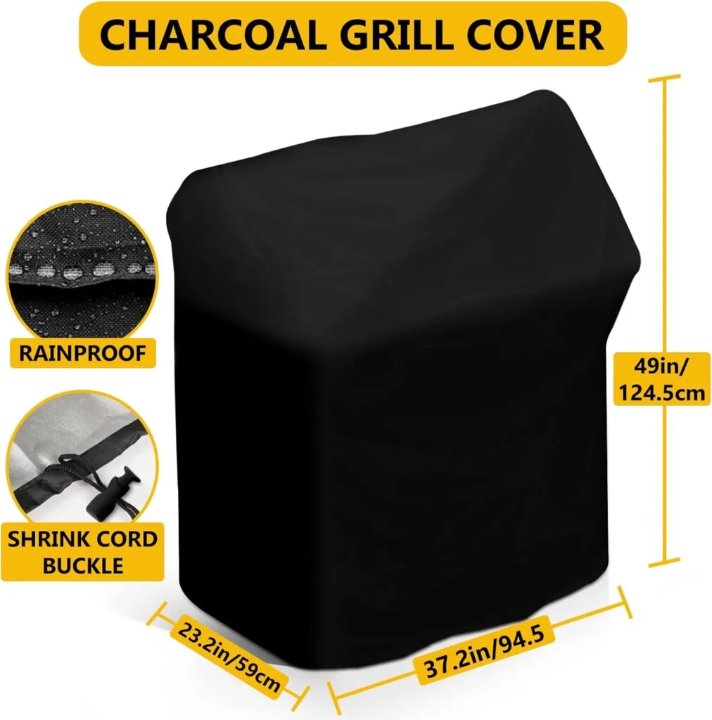 Charcoal Grill with Smoker, Leonyo Outdoor Charcoal Grill with Offset Smoker, Barbecue Outdoor Camping Charcoal Grills Smokers with Grill Cover, Barrel BBQ Grill for Backyard Party Cooking, Black Charcoal Grill with Smoker, Leonyo Outdoor Charcoal Grill with Offset Smoker, Barbecue Outdoor Camping Charcoal Grills Smokers with Grill Cover, Barrel BBQ Grill for Backyard Party Cooking, Black