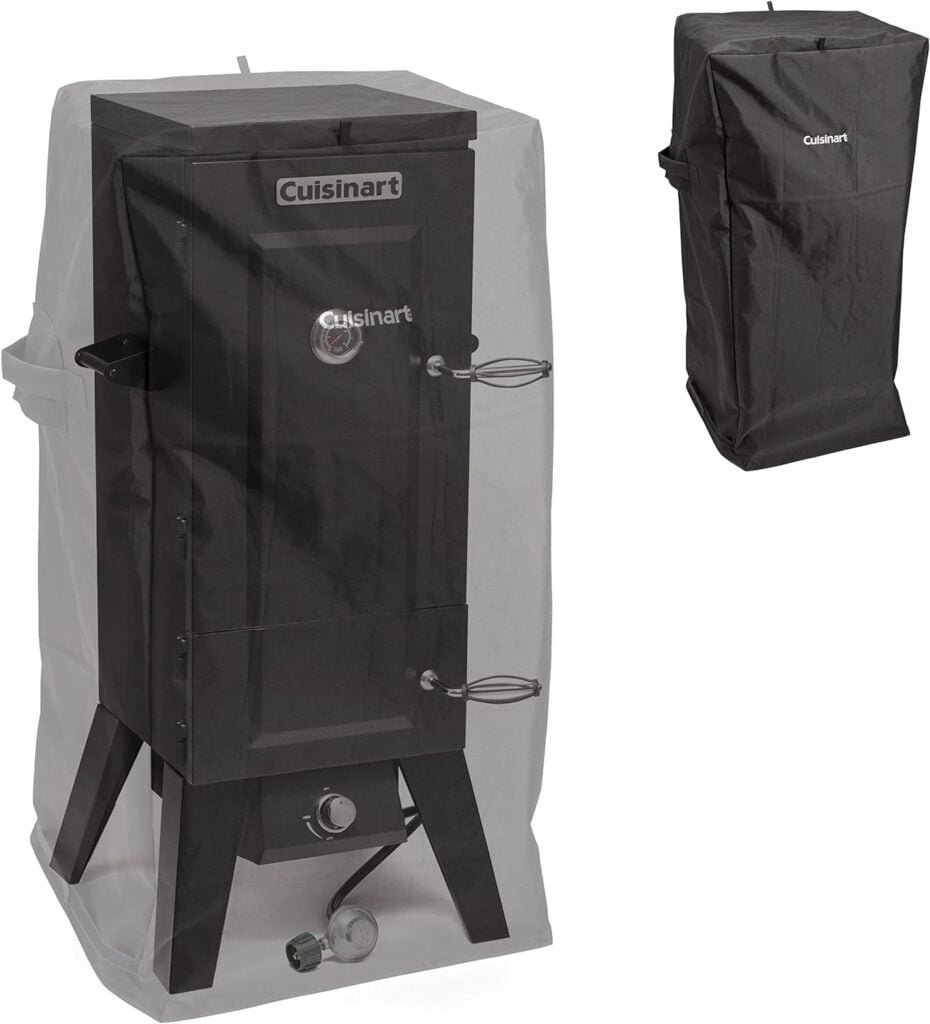 Cuisinart COS-244 Vertical Propane Smoker with Temperature  Smoke Control, Four Removable Shelves, 36, Black