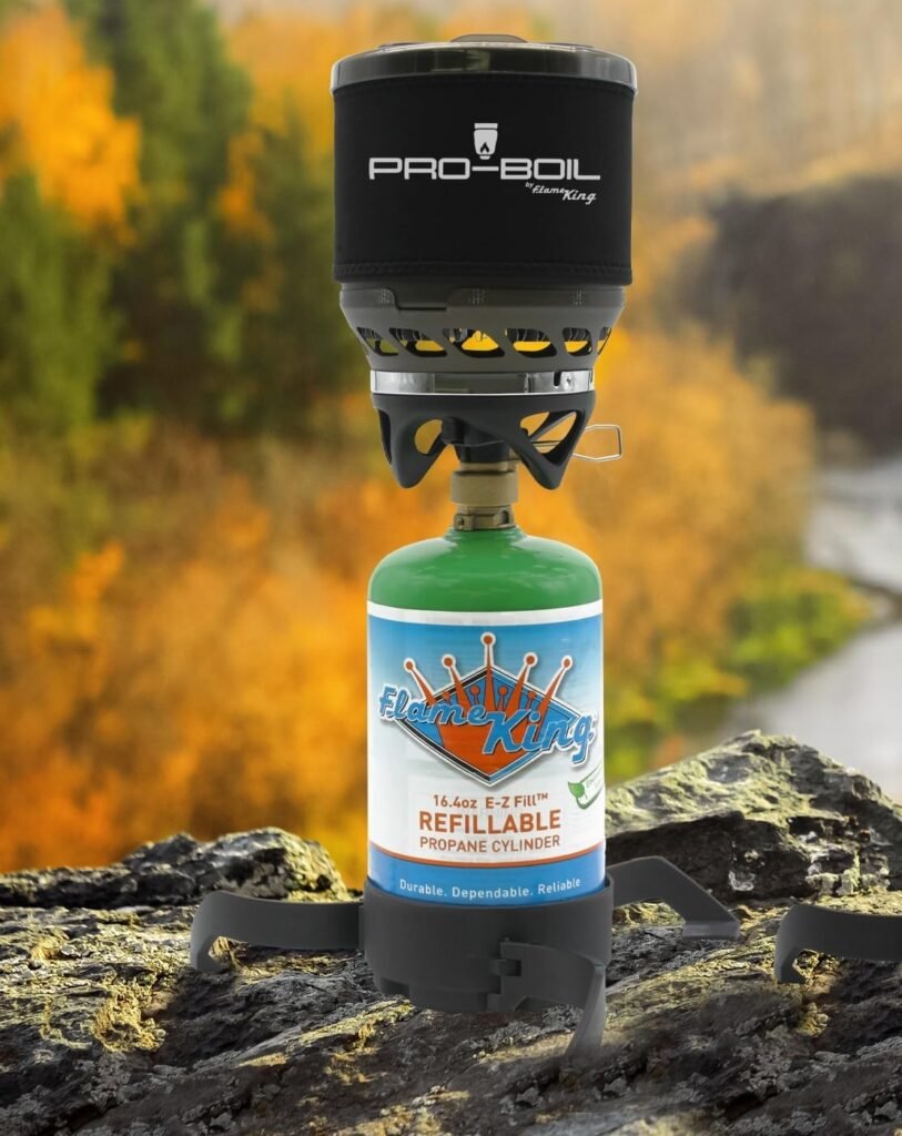 Flame King Refillable 1LB Empty Propane Cylinder Tank - Reusable - Safe and Legal Refill Option - DOT Compliant-16.4 oz (2-Pack), green (YSN164-2)