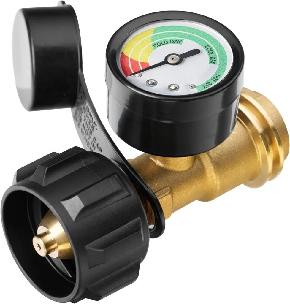 Propane Tank Gauge, 3 Colors Coded Universal for Cylinder, Grill, Heater, RV Camper and More, 5-40 Pound LP Tank Gas Level Indicator, QCC1 / Type 1 Connection Propane Tank Gauge, 3 Colors Coded Universal for Cylinder, Grill, Heater, RV Camper and More, 5-40 Pound LP Tank Gas Level Indicator, QCC1 / Type 1 Connection