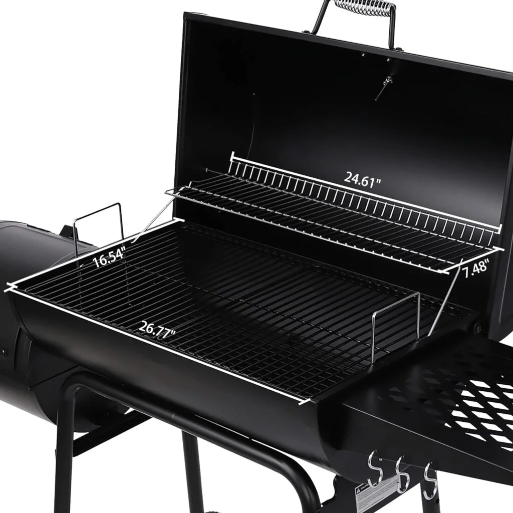 Royal Gourmet CC1830RC 30 Barrel Charcoal Grill with Offset, 811 Square Inches Smoker with Cover for Outdoor Garden, Patio, and Backyard Cooking, Black Royal Gourmet CC1830RC 30 Barrel Charcoal Grill with Offset, 811 Square Inches Smoker with Cover for Outdoor Garden, Patio, and Backyard Cooking, Black