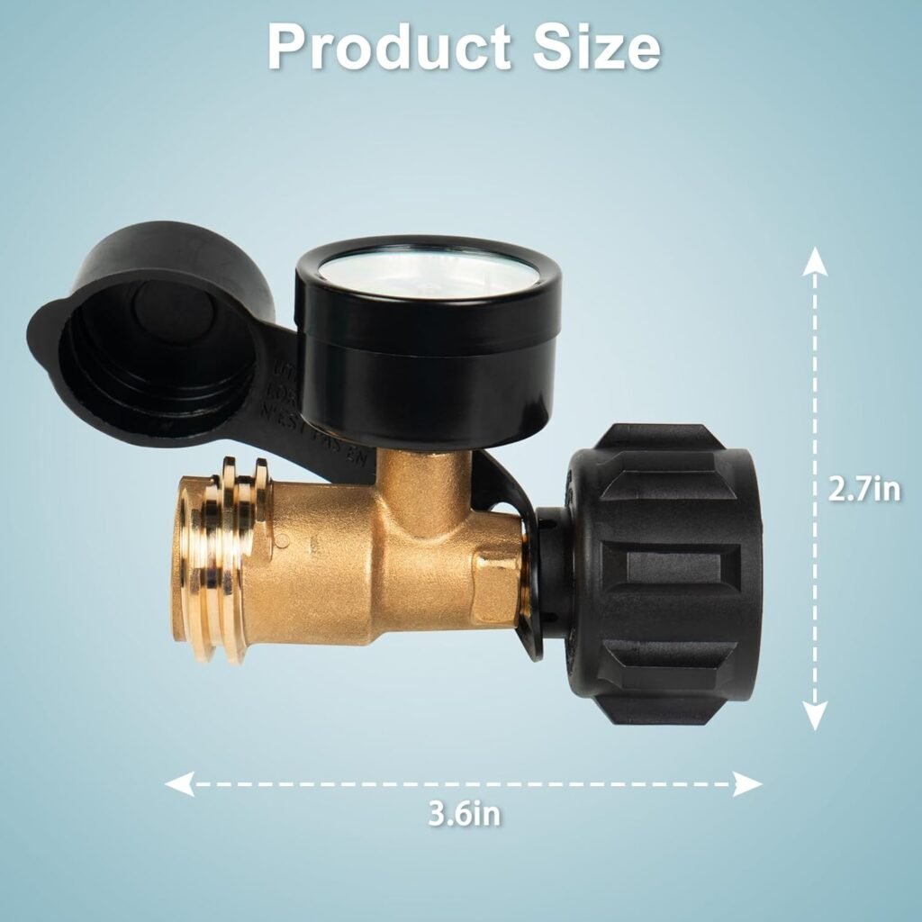 SHINESTAR Universal Propane Tank Gauge for 5-40 Pound LP Tanks | Gas Level Indicator for Grill, Heater, RV Camper, QCC1/Type 1 Connection