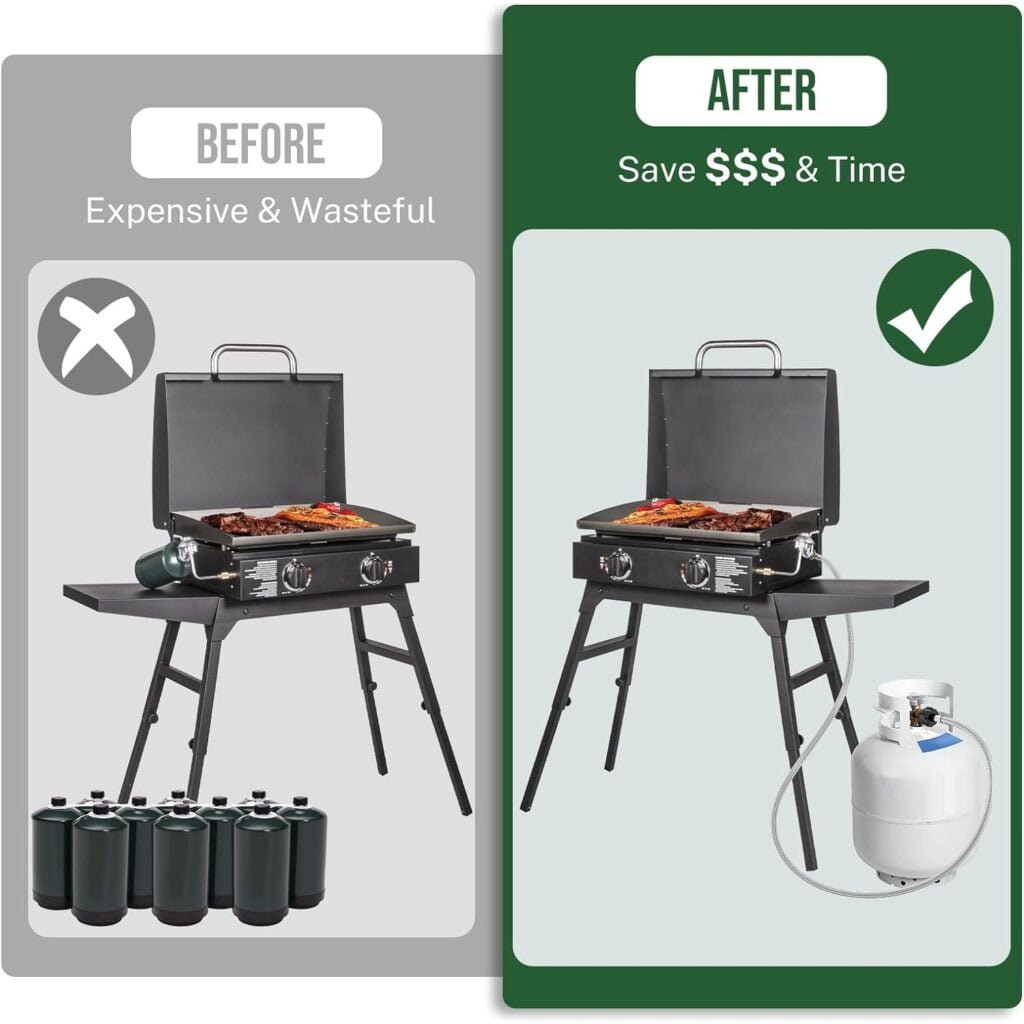 4FT Propane Hose Adapter 1lb to 20lb, Propane Tank Hose with QCC1/Type1 for 5-40lb Propane Tanks, Propane Adapter Hose with CGA600 Connection for Weber Q Grill/Coleman Stove/Buddy Heater 4FT Propane Hose Adapter 1lb to 20lb, Propane Tank Hose with QCC1/Type1 for 5-40lb Propane Tanks, Propane Adapter Hose with CGA600 Connection for Weber Q Grill/Coleman Stove/Buddy Heater