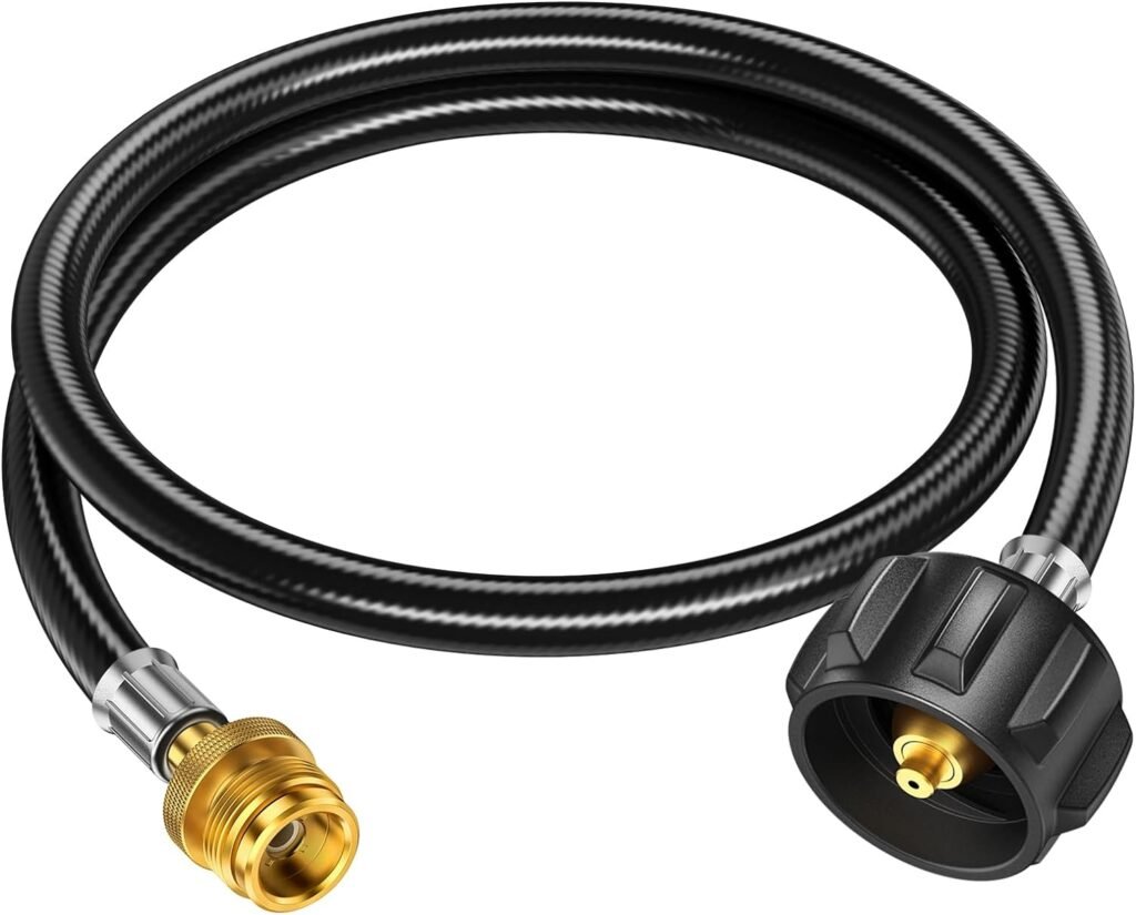 4FT Propane Hose Adapter 1lb to 20lb, Propane Tank Hose with QCC1/Type1 for 5-40lb Propane Tanks, Propane Adapter Hose with CGA600 Connection for Weber Q Grill/Coleman Stove/Buddy Heater 4FT Propane Hose Adapter 1lb to 20lb, Propane Tank Hose with QCC1/Type1 for 5-40lb Propane Tanks, Propane Adapter Hose with CGA600 Connection for Weber Q Grill/Coleman Stove/Buddy Heater