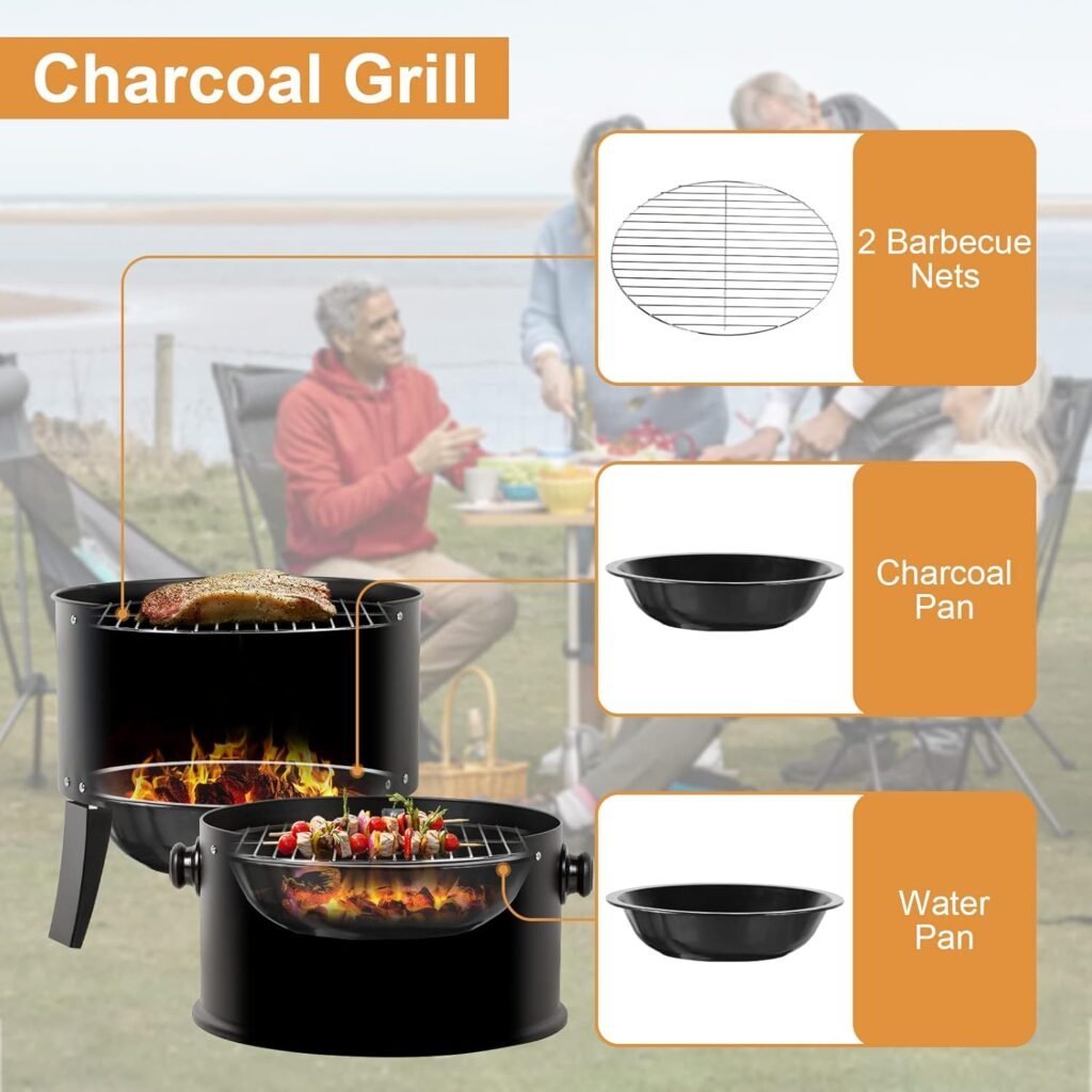 Food Smoker BBQ grill Charcoal Grill for Backyard Patio Outdoor