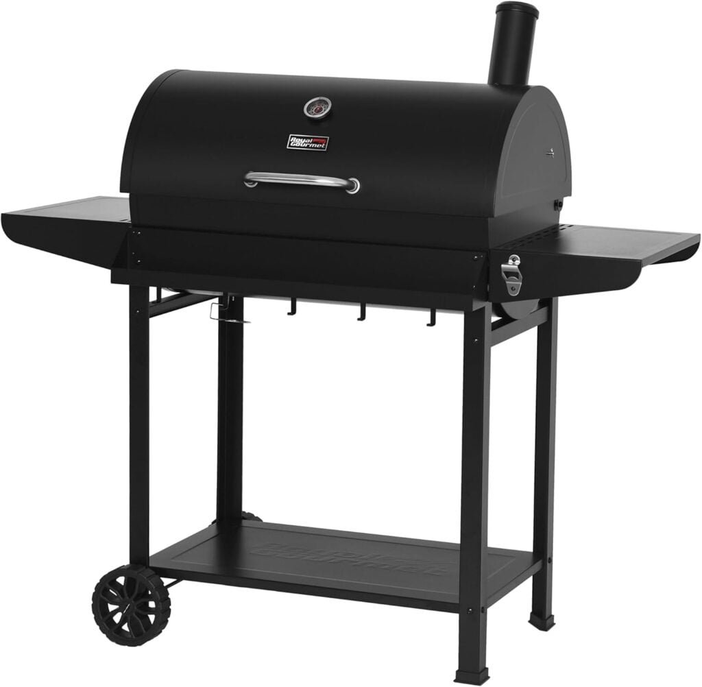 Royal Gourmet CC1830T 30-Inch Barrel Charcoal Grill with Front Storage Basket, Outdoor BBQ Grill with 627 sq. in. Cooking Area, Backyard Barbecue Cooking Party, Black Royal Gourmet CC1830T 30-Inch Barrel Charcoal Grill with Front Storage Basket, Outdoor BBQ Grill with 627 sq. in. Cooking Area, Backyard Barbecue Cooking Party, Black