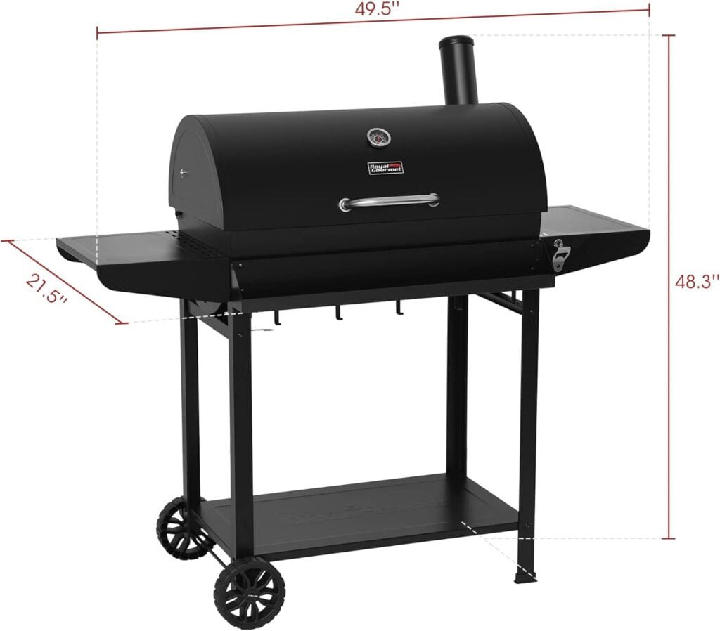 Royal Gourmet CC1830T 30-Inch Barrel Charcoal Grill with Front Storage Basket, Outdoor BBQ Grill with 627 sq. in. Cooking Area, Backyard Barbecue Cooking Party, Black Royal Gourmet CC1830T 30-Inch Barrel Charcoal Grill with Front Storage Basket, Outdoor BBQ Grill with 627 sq. in. Cooking Area, Backyard Barbecue Cooking Party, Black