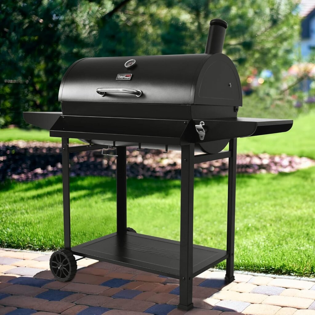 Royal Gourmet CC1830T 30-Inch Barrel Charcoal Grill with Front Storage Basket, Outdoor BBQ Grill with 627 sq. in. Cooking Area, Backyard Barbecue Cooking Party, Black Royal Gourmet CC1830T 30-Inch Barrel Charcoal Grill with Front Storage Basket, Outdoor BBQ Grill with 627 sq. in. Cooking Area, Backyard Barbecue Cooking Party, Black