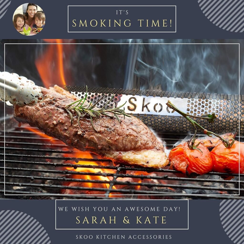 Skoo Pellet Smoker - BBQ Hexagonal Smoking Tube + Brush + Hook + Free EBook + Digital User Guide - 5 Hours of Billowing Smoke - For Electric, Gas, Charcoal Grills or Smokers Skoo Pellet Smoker - BBQ Hexagonal Smoking Tube + Brush + Hook + Free EBook + Digital User Guide - 5 Hours of Billowing Smoke - For Electric, Gas, Charcoal Grills or Smokers