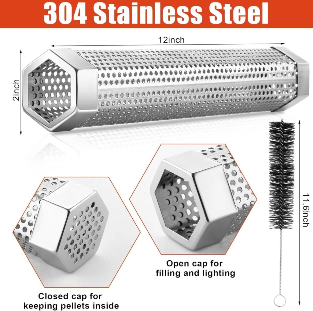 Tandefio 6 Pack 12 Pellet Smoker Tube for Pellet Grill Stainless Steel Smoker Tube for Hot or Cold Smoking with 3 Pack Brushes Portable BBQ Smoking Tube for Gas Grilling Tandefio 6 Pack 12 Pellet Smoker Tube for Pellet Grill Stainless Steel Smoker Tube for Hot or Cold Smoking with 3 Pack Brushes Portable BBQ Smoking Tube for Gas Grilling