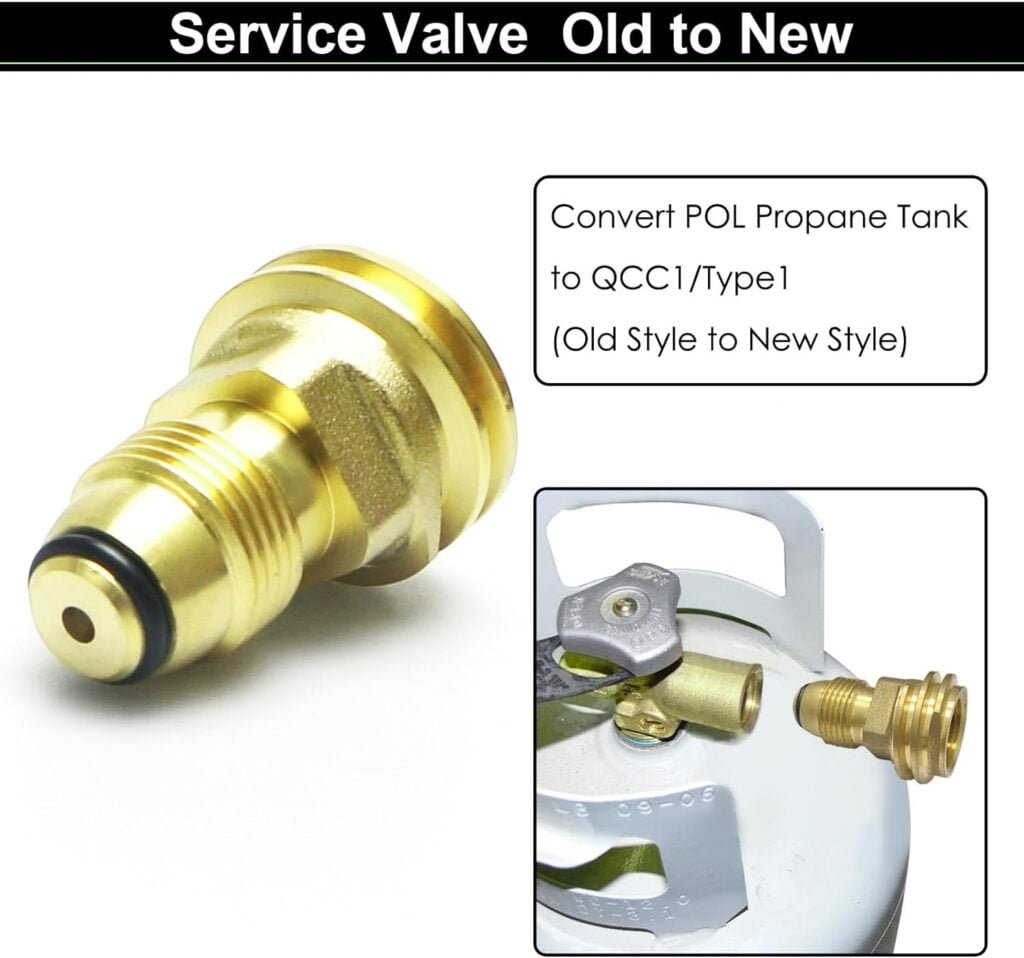 Upgraded 12 FT Propane Tank Extension Hose Braided with Gauge,Include Tank Adapter Converts POL 100 lb LP Tank to QCC1 for Gas Grill, Stove and More Propane Appliances