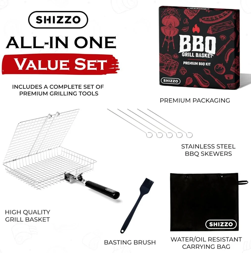 Grill Basket, Barbecue BBQ Grilling Basket , Stainless Steel Large Folding Grilling baskets With Handle, Portable Outdoor Camping BBQ Rack for Fish, Shrimp, Vegetables, Barbeque Griller Cooking Accessories Grill Basket, Barbecue BBQ Grilling Basket , Stainless Steel Large Folding Grilling baskets With Handle, Portable Outdoor Camping BBQ Rack for Fish, Shrimp, Vegetables, Barbeque Griller Cooking Accessories