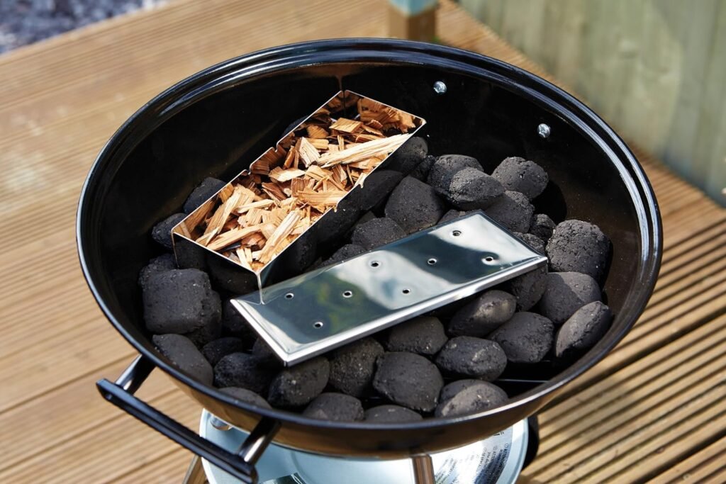 KitchenCraft Home Made Stainless Steel BBQ Smoker Box, 22.5 x 9 x 4 cm