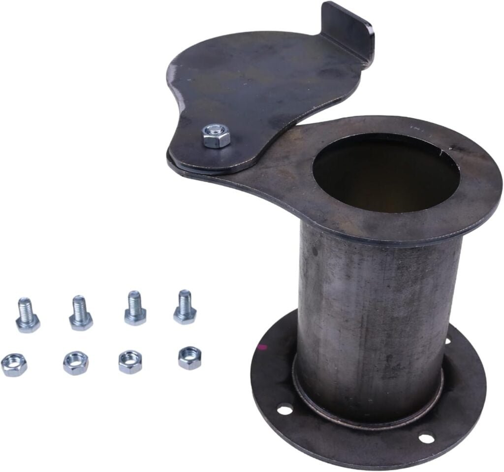 ZTUOAUMA 2 Flanged Vent Damper Teardrop Lid Exhaust Smoke Stack with Accessories Compatible with 16 30 55-Gallon UDS Ugly Drum BBQ Smoker Builder Parts