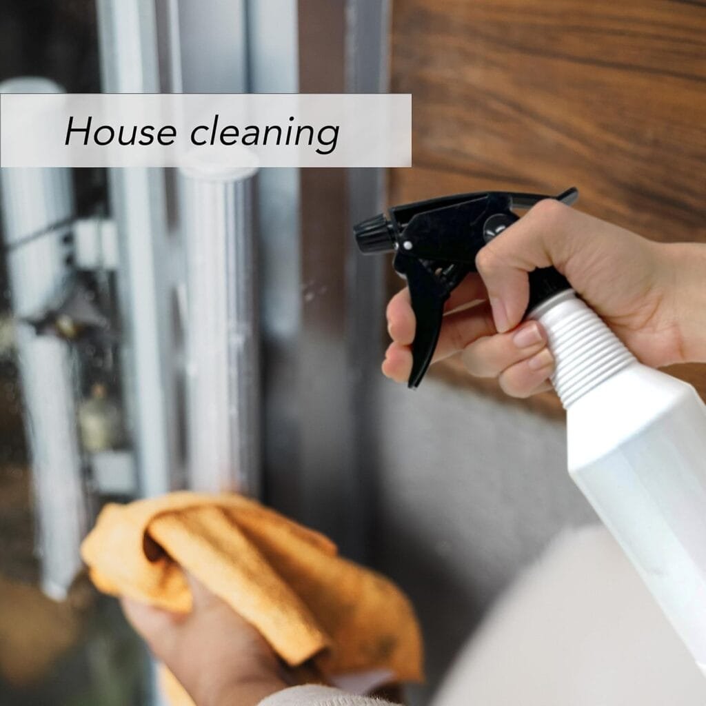 Allegro Combs Plastic Spray Bottle For Water Cleaning Solutions Hair Cutting Mister Squirt Bottle Empty For Plants Oil BBQ Aerosol Made In The USA 16 Oz. 1 Pc. (White)