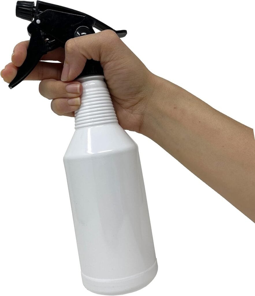 Allegro Combs Plastic Spray Bottle For Water Cleaning Solutions Hair Cutting Mister Squirt Bottle Empty For Plants Oil BBQ Aerosol Made In The USA 16 Oz. 1 Pc. (White)