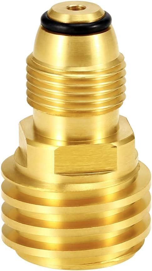 Hooshing Propane Tank Adapter Converts POL LP Tank Service Valve to QCC1 / Type1 Hose or Regulator Solid Brass Old to New Hooshing Propane Tank Adapter Converts POL LP Tank Service Valve to QCC1 / Type1 Hose or Regulator Solid Brass Old to New