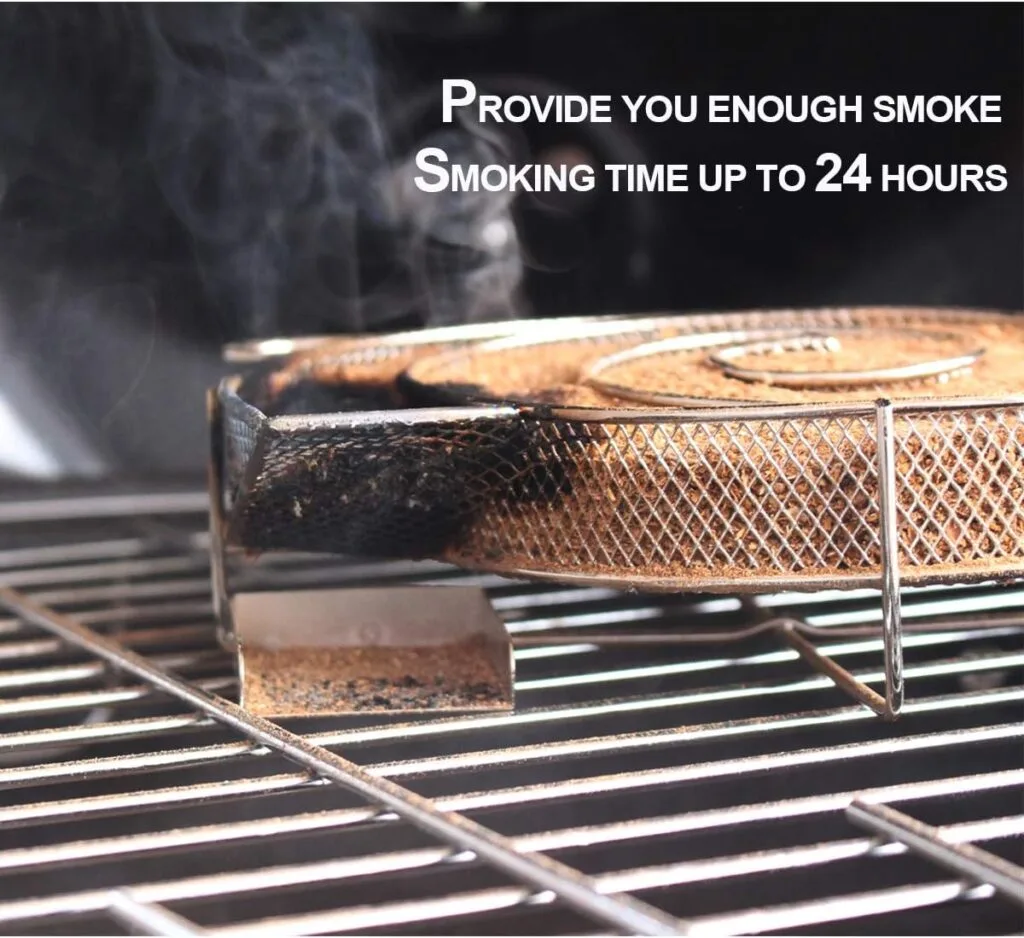 Realcook 13 Inch Cold Smoke Generator for BBQ Grill or Smoker Wood Dust Hot and Cold Smoking Salmon Meat Burn Time up to 18-24 Hours Realcook 13 Inch Cold Smoke Generator for BBQ Grill or Smoker Wood Dust Hot and Cold Smoking Salmon Meat Burn Time up to 18-24 Hours