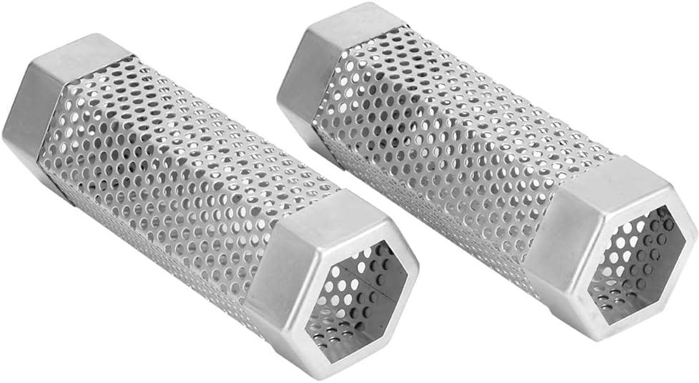 Stainless Steel BBQ Smoker Tube for Grill, Smoke Box for Pellets, 6in Mesh Tube, Barbecue Accessory with Efficient Smoke Diffusion, High Grade 304 Stainless Steel (Hex) Stainless Steel BBQ Smoker Tube for Grill, Smoke Box for Pellets, 6in Mesh Tube, Barbecue Accessory with Efficient Smoke Diffusion, High Grade 304 Stainless Steel (Hex)