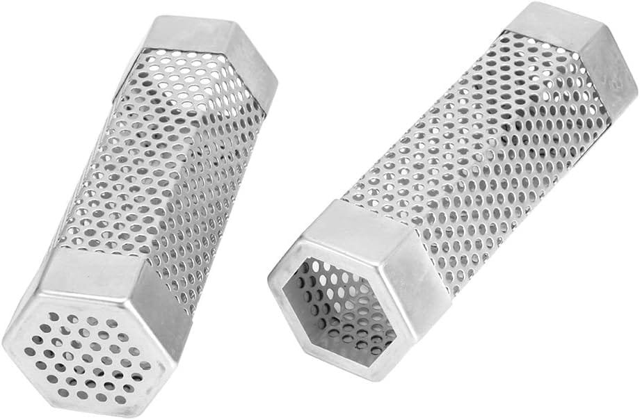 Stainless Steel BBQ Smoker Tube for Grill, Smoke Box for Pellets, 6in Mesh Tube, Barbecue Accessory with Efficient Smoke Diffusion, High Grade 304 Stainless Steel (Hex) Stainless Steel BBQ Smoker Tube for Grill, Smoke Box for Pellets, 6in Mesh Tube, Barbecue Accessory with Efficient Smoke Diffusion, High Grade 304 Stainless Steel (Hex)