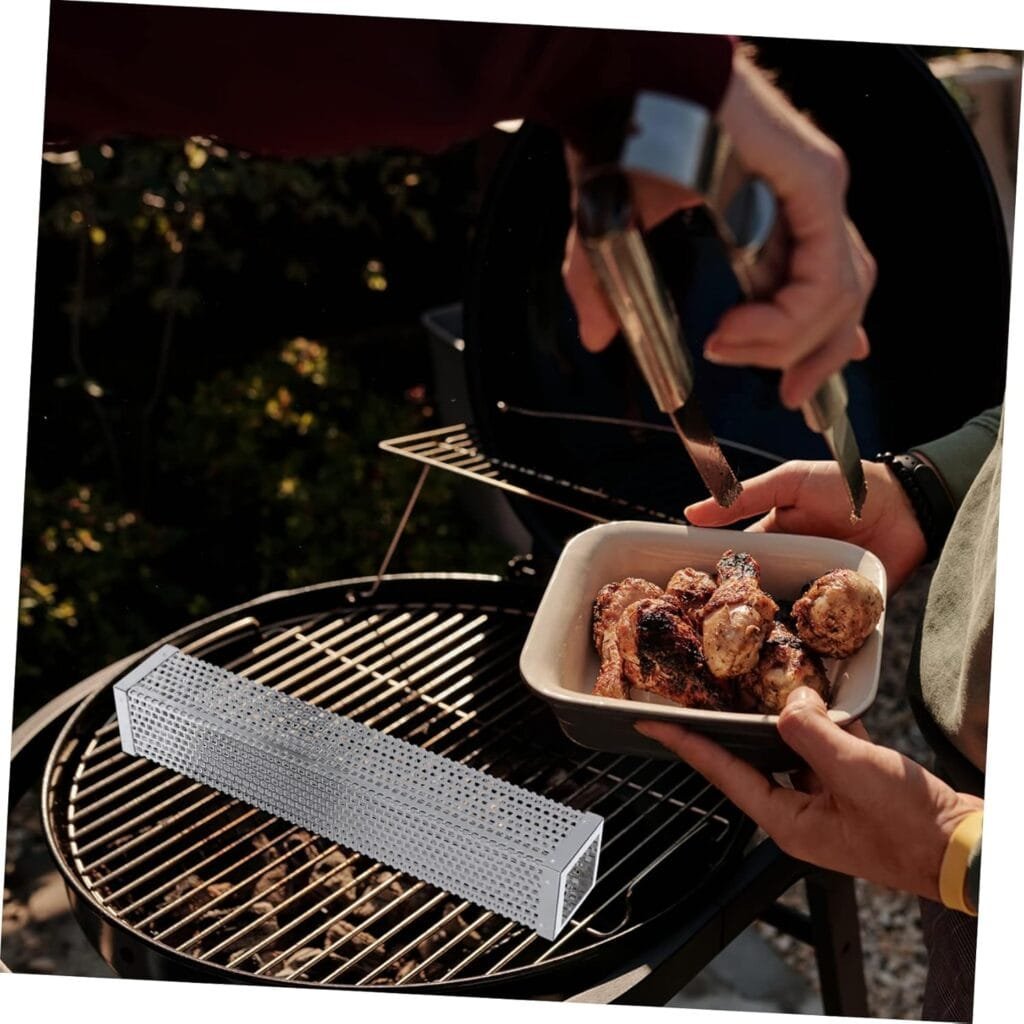 BESPORTBLE Barbecue Reusable Grilling Tool Daily Use Smoke Tube Outdoor Grilling Tube Convenient Grilling Tube Professional Tube Smoker Pipe Reusable Grilling Tube Stainless Steel