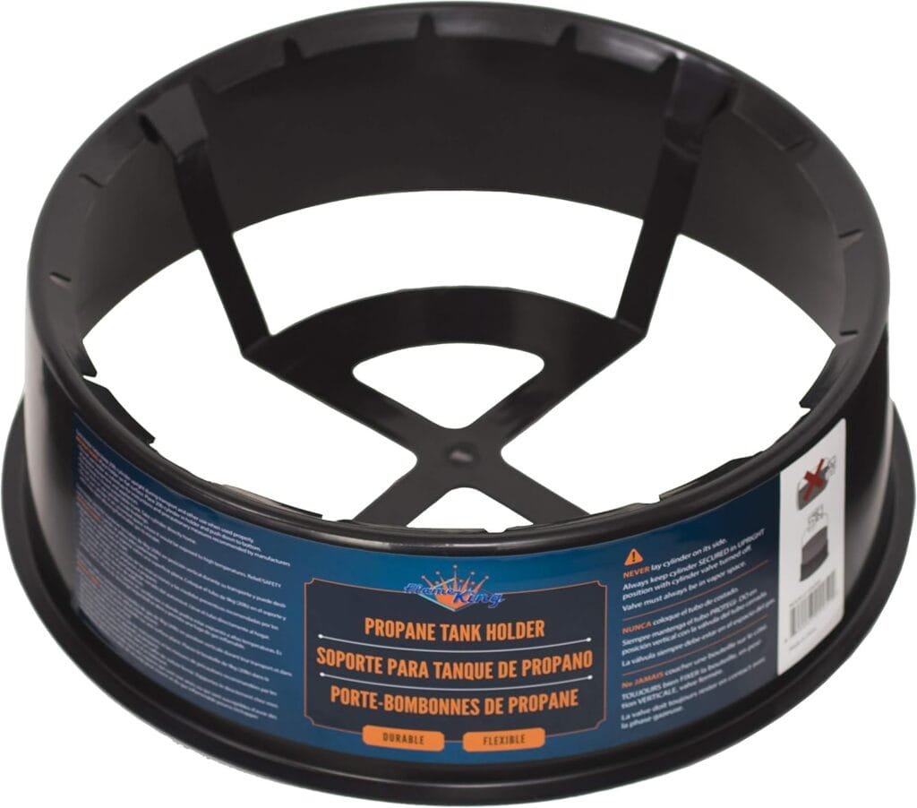 Flame King 40 LB Steel Propane Tank Cylinder with Overflow Protection Device Valve and Propane Tank Gauge Level Indicator