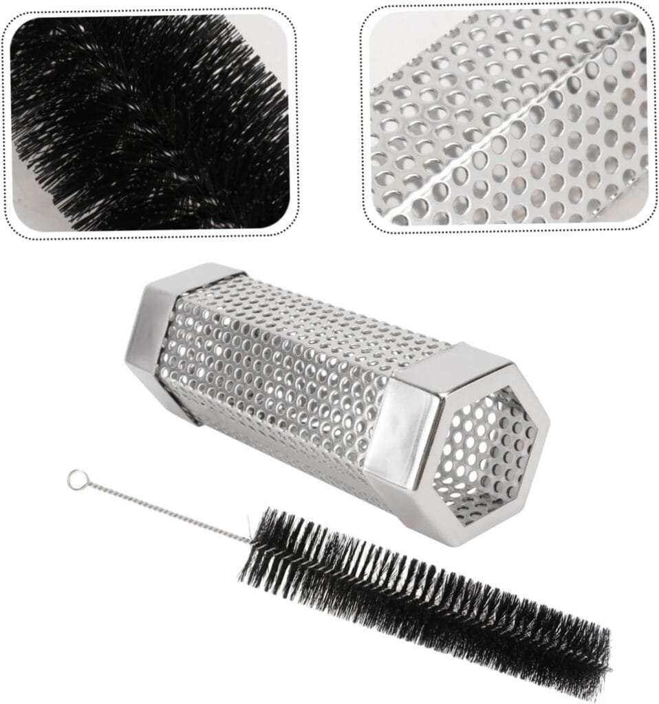 Sosoport 3 Sets Smoker Billowing Wood Pellets Tube Bacon Oven Rack Barbecue Generator Gas Grills Bbq Hot Smking Tube Hibachi Grill Tube for Grill Cold Tube 304 Stainless Steel Grille Wooden