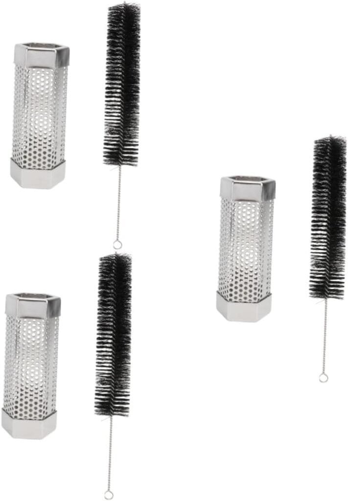 Sosoport 3 Sets Smoker Billowing Wood Pellets Tube Bacon Oven Rack Barbecue Generator Gas Grills Bbq Hot Smking Tube Hibachi Grill Tube for Grill Cold Tube 304 Stainless Steel Grille Wooden